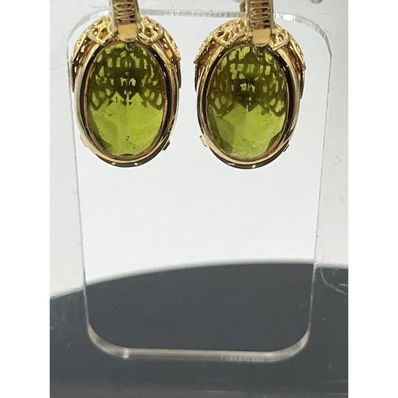 D&E Juliana Sarah Coventry Vintage Touch of Elegance Book Clip Earrings Green - Picture 2 of 16